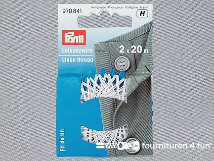  Prym linnengaren - wit - 2x20 meter - 970841