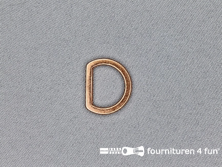 Platte D-ring - 16mm - rosé 