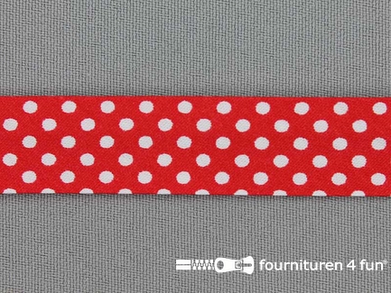 Print bias rood met witte stippen