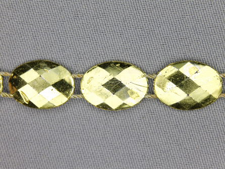 Strass band 12mm ovaal goud