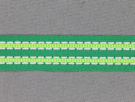 Modern band 15mm stippellijn groen - neon groen
