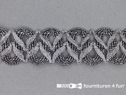 Zilver band 28mm antique zilver