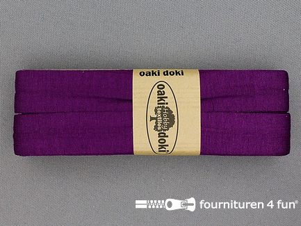Oaki Doki Tricot biaisband - 20mm x 3 meter - donker cyclaam (946)