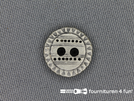 Metalen knoop met bewerkte rand (18, 22 & 28mm) - Seegers Fournituren
