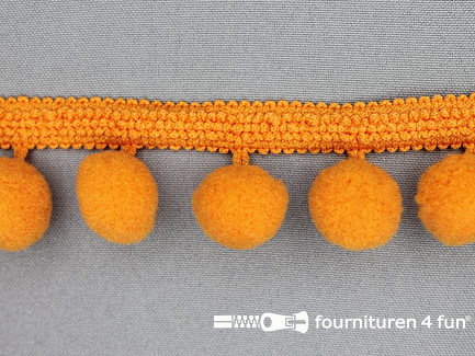 Bolletjesband 40mm oranje