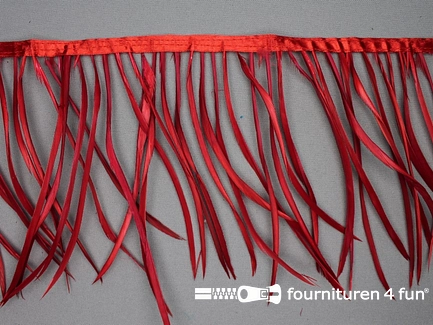 Hanenveren band 150mm rood 95cm