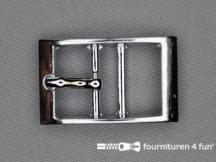 Halsband gesp 20mm staal - chroom