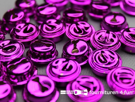 Belletjes 16mm fuchsia roze 10 stuks