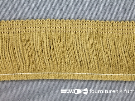 Kaart 25 meter acryl franje 40mm camel