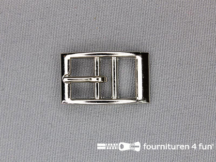Halsband gesp 13mm staal - chroom