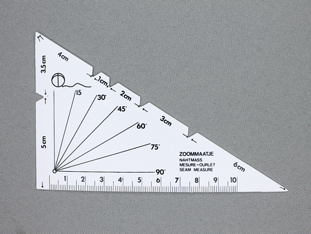 Zoommaatje 10cm driehoek wit