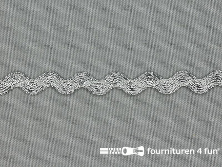 RESTANT Kaart 25 meter zigzag band 10mm - metal gun - zilver