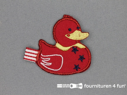 American duck applicatie 50x45mm duck - rood
