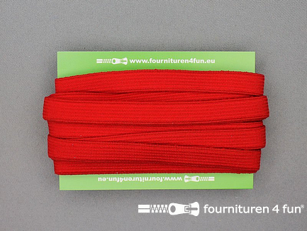 Rol 25 meter gekleurd soepel elastiek - 10mm - rood