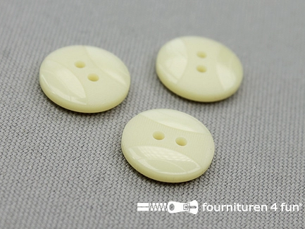 Kunststof design knoop - 15mm - ecru