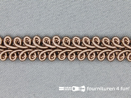 Kaart 50 meter viscose galon 11mm mokka-beige