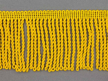Viscose franje grof 80mm geel