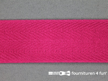 Rol 25 meter luxe keperband - 30mm - fuchsia roze
