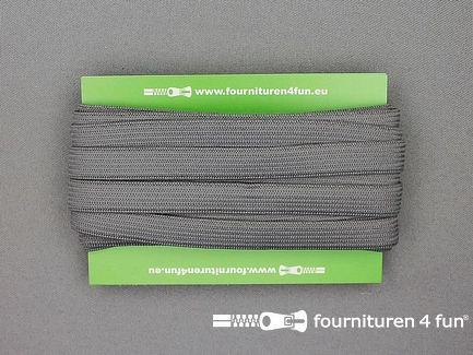 Gekleurd soepel elastiek - per 4 meter - 10mm - donker grijs