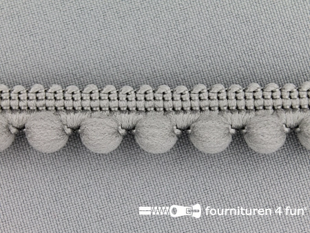 Bolletjesband - 15mm - grijs