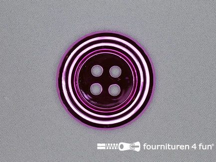 Clownsknoop - metallic - 54mm - cyclaam fuchsia