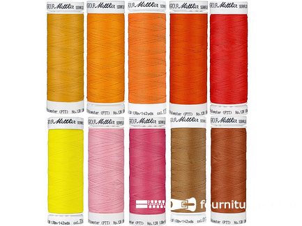 10 Klossen Mettler Seraflex - elastisch machinegaren - oranje-roze tinten