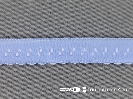 Luxe elastische biasband 12mm licht blauw