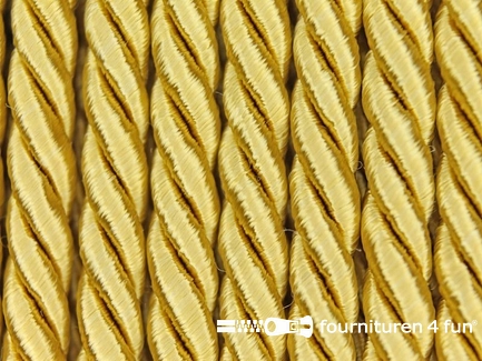 Kaart 40 meter viscose meubel koord - 5mm - goud geel