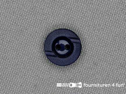 Kunststof design knoop - 13mm - donker blauw