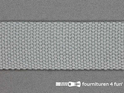 Koppelriem band - extra stevig tassenband - 32mm - zilver grijs