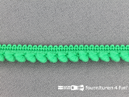 COUPON 22 meter (2 stukken, 21 + 1 meter) Bolletjesband - 10mm - gras groen
