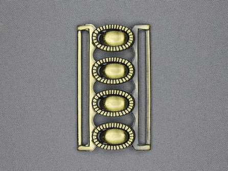 Inhaakgesp 60mm geel brons