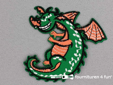 Applicatie 70x65mm draak - groen