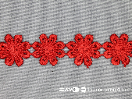 Bloemenkant 25mm rood