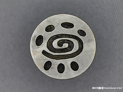 Zilveren knoop 21mm oog