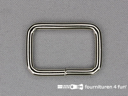 Schuifpassant 30mm zilver - rechthoek - heavy duty