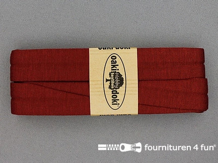 Oaki Doki Tricot biaisband - 20mm x 3 meter - steen rood (057)