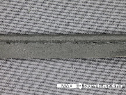 Skai paspelband - 10mm - midden grijs