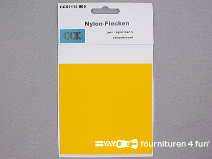 Zelfklevend nylon reparatiedoek 10x20cm geel