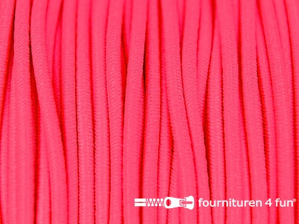 5 meter elastisch koord 2mm neon roze