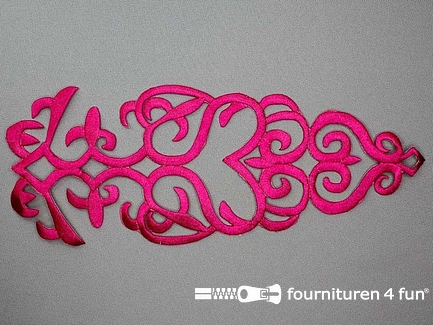 Barok applicatie 280x110mm fuchsia roze