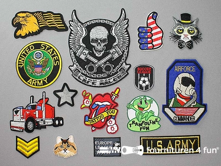 Collectie strijkapplicaties - 15 delige set - opstrijkbare patches