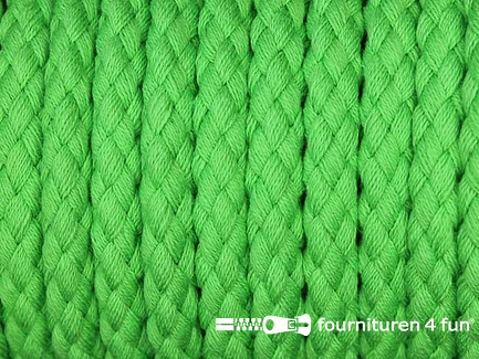 Katoenen koord - grof - 8mm - appeltjes groen