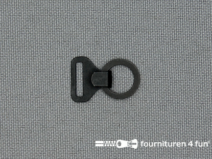 Vlinderdas / stropdas haakje - metalen haak sluiting - 9mm - zwart - per 3 stuks