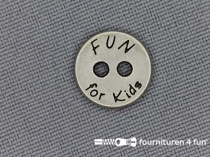 Kinder knoop 13mm fun zilver