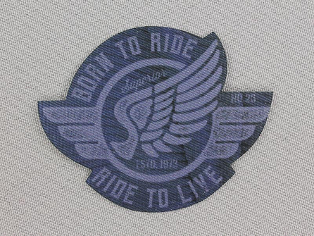 Applicatie 69x55mm Born to ride - Ride to live