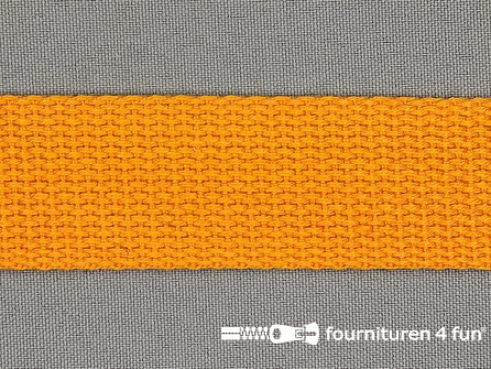 Katoen-look tassenband 32mm licht oranje