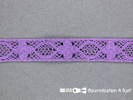 COUPON 8,85 meter (3 stukken, 5 + 2 + 1,65 meter) Ibiza broderie 13mm lila