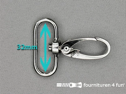 Musketon 32mm chroom