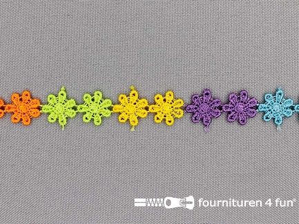 Bloemenkant 12mm multicolor bloemetjes